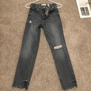 Zara ripped slim jeans